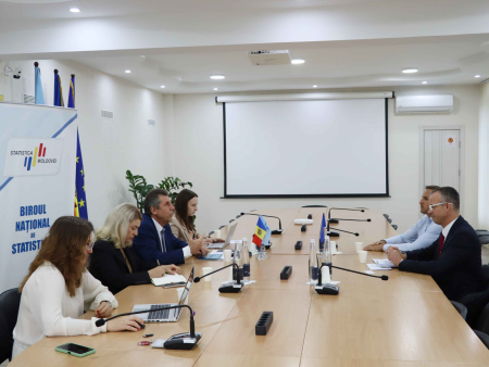 Cooperation in the field of statistics with the Delegation of the European Union to the Republic of Moldova was discussed during a meeting at the NBS