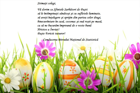 Mesaj de felicitare cu ocazia Sfintelor Sărbători de Paşti!